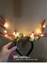 Sừng Nhung Hươu Nâu Có Led