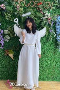 Trang Phục Thiên Thần Trắng Giáng Sinh Có Cánh