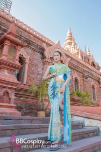 Trang Phục Thái Lan Nữ Xanh Nhạt