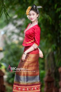 Trang Phục Đồ Thái - Vân Nam Nữ Mẫu Đỏ
