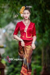Trang Phục Đồ Thái - Vân Nam Nữ Mẫu Đỏ