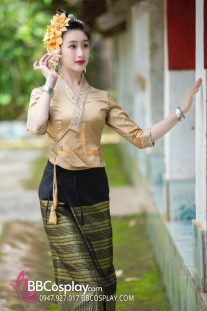 Trang Phục Thái - Vân Nam Nữ Gấm Vàng