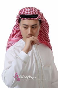 Khăn Đội Đầu Qatar Đỏ Caro