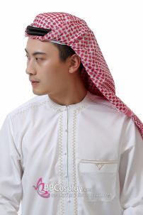 Khăn Đội Đầu Qatar Đỏ Caro