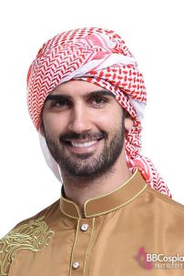 Khăn Đội Đầu Qatar Đỏ Caro