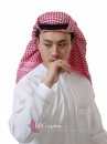 Khăn Đội Đầu Qatar Đỏ Caro