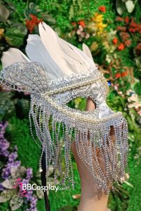 Mặt Nạ Lông Vũ Phượng Hoàng - Màu Trắng