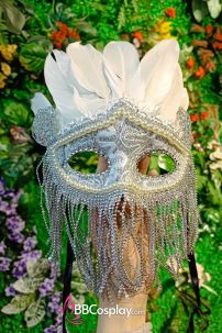 Mặt Nạ Lông Vũ Phượng Hoàng - Màu Trắng