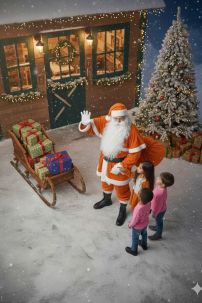 Bộ Ông Già Noel Cam Shopee Có Áo Choàng