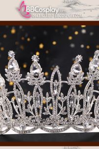 Vương Miện Nữ Hoàng Dáng Cao - Màu Bạc