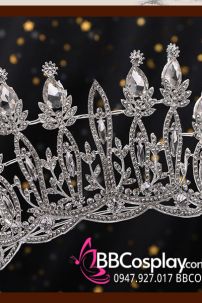 Vương Miện Nữ Hoàng Dáng Cao - Màu Bạc