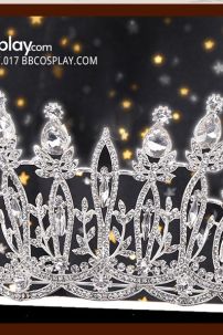 Vương Miện Nữ Hoàng Dáng Cao - Màu Bạc