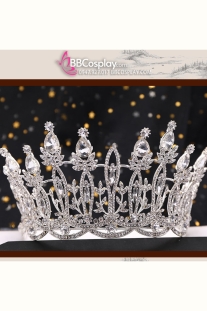 Vương Miện Nữ Hoàng Dáng Cao - Màu Bạc