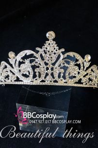 Vương Miện Tiara Bạc Trắng