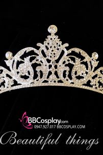 Vương Miện Tiara Bạc Trắng