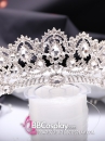 Vương Miện Tiara Bạc Trắng Mẫu Tròn