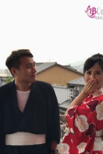 Yukata Chuẩn Nhật Đỏ Hoa Đào Thắt Lưng Trắng