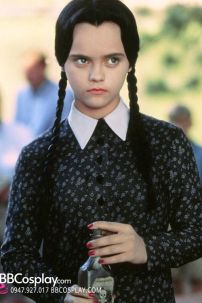 Tóc Giả Đen 2 Bím Không Mái-  Wednesday Addams – The Addams Family Films (1991-1993)