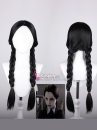 Tóc Giả Đen 2 Bím Không Mái-  Wednesday Addams – The Addams Family Films (1991-1993)