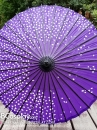 Dù Nghệ Thuật Wagasa Nhật Bản Tím Cánh Hoa