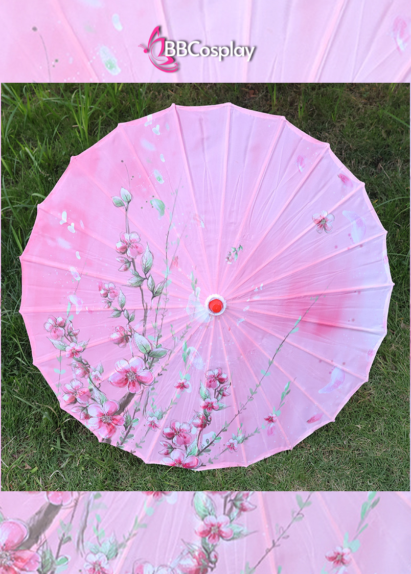 Dù Vải Hồng Hoa Đào
