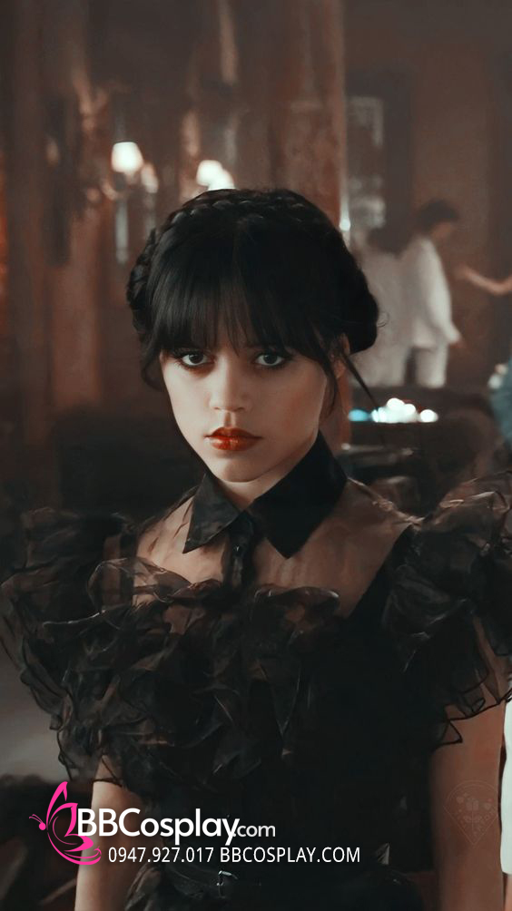 Tóc Giả Đen 2 Bím - Wednesday Addams 2022