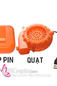 Quạt Và Hộp Pin Khủng Long Bạo Chúa Bơm Hơi