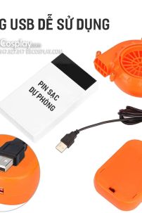 Quạt Và Hộp Pin Khủng Long Bạo Chúa Bơm Hơi