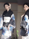 Áo Yukata Mùa Hè Nền Đen Tặng Kèm Thắt Lưng