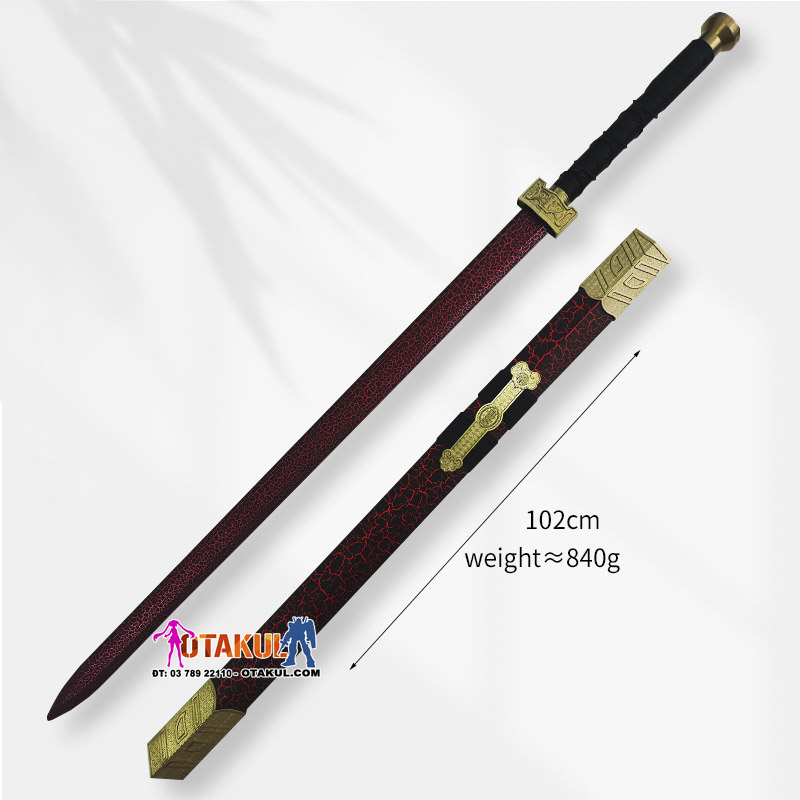 Mô Hình Bằng Gỗ Kiếm Hán ĐỎ Như Ý Kiếm COS Đạo Cụ Cổ Kiếm Gỗ Trang Trí Vũ Khí Thủ Công Mỹ Nghệ