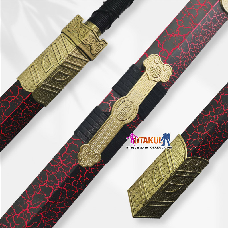 Mô Hình Bằng Gỗ Kiếm Hán ĐỎ Như Ý Kiếm COS Đạo Cụ Cổ Kiếm Gỗ Trang Trí Vũ Khí Thủ Công Mỹ Nghệ