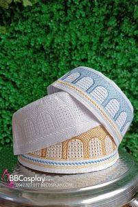 Nón Cầu Nguyện Kufi - Màu Trắng