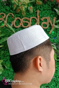 Nón Cầu Nguyện Kufi - Màu Trắng