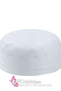 Nón Cầu Nguyện Kufi - Màu Trắng