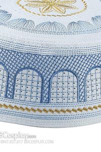 Nón Cầu Nguyện Kufi - Màu Xanh Dương