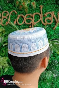 Nón Cầu Nguyện Kufi - Màu Xanh Dương