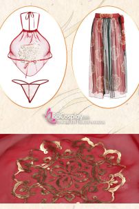 Đồ Cổ Trang Sexy Gợi Cảm Phong Cách Đôn Hoàng Phi Thiên Xanh Đỏ