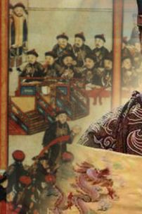 Thánh Chỉ Gấm Vàng In Song Long Kèm Chữ Thánh Chỉ - Màu Vàng