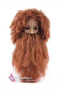 Bộ Râu Tóc Người Rừng Tarzan - Râu Tóc Hoá Trang Thổ Dân - Màu Nâu