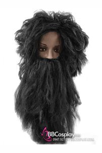 Bộ Râu Tóc Người Rừng Tarzan - Râu Tóc Hoá Trang Thổ Dân - Màu Đen