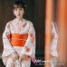Áo Kimono Nhật Nền Trắng Hoa Cam Tặng Kèm Thắt Lưng