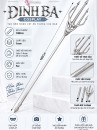 Đạo Cụ Mô Hình Cây Đinh Ba Của Aquaman Màu Bạc Dài 180Cm