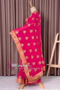 Đồ Sari Ấn Độ Màu Hồng