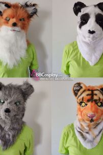 Mặt Nạ Thú Gấu Trúc- Mẫu Lông Full Đầu