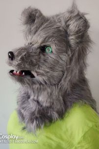 Mặt Nạ Thú Sói Xám- Mẫu Lông Full Đầu