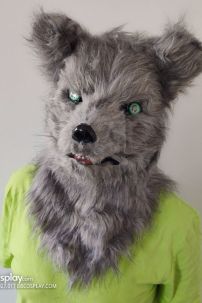 Mặt Nạ Thú Sói Xám- Mẫu Lông Full Đầu