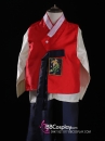 Hanbok Bé Trai Áo Đỏ Quần Xanh