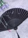 Quạt Xếp Nền Đen Cây Trúc