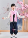 Hanbok Bé Trai Áo Hồng Quần Xanh