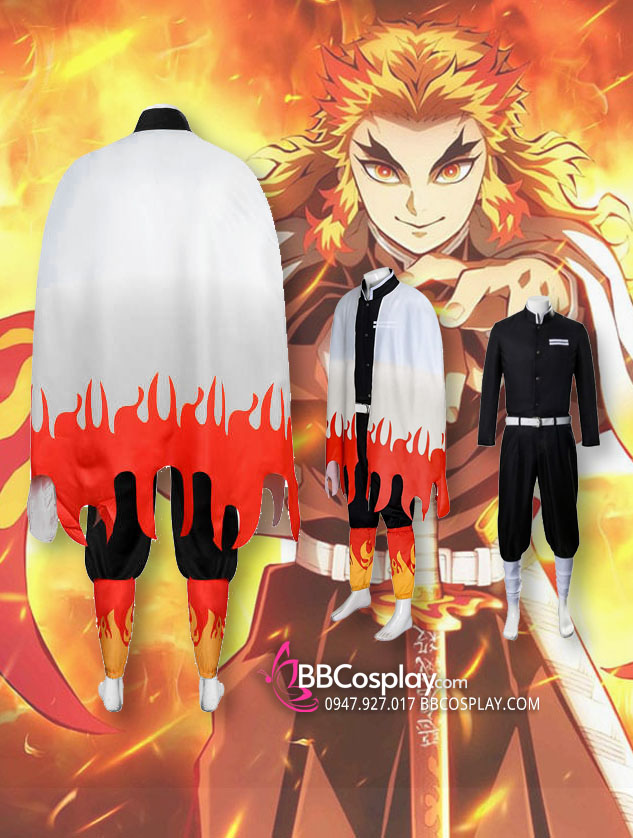 Đồ Cosplay Viêm Trụ Rengoku Kyoujurou - Kimetsu No Yaiba